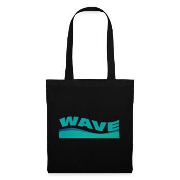 WAVE - Stoffbeutel - Schwarz - Vorne