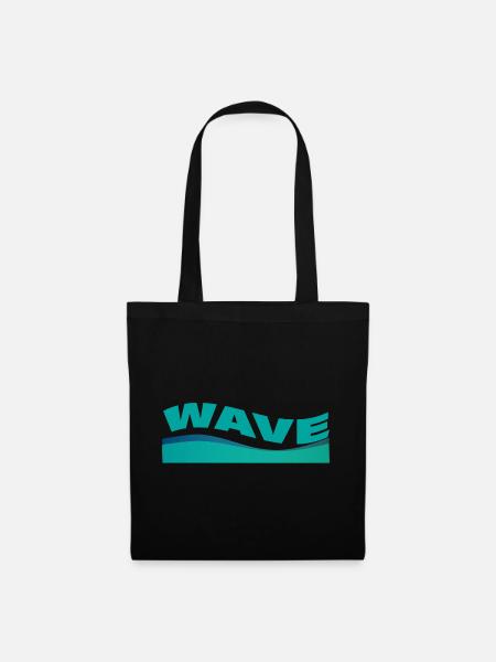 WAVE - Stoffbeutel - Schwarz
