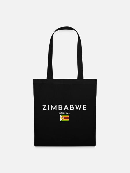 Simbabwe-Flagge, Simbabwe-Stolz - Stoffbeutel - Schwarz