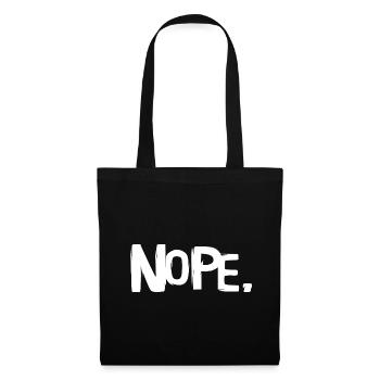 Nope Lettering - Pas d’icône de dictons drôles - Sac en tissu - noir - Devant