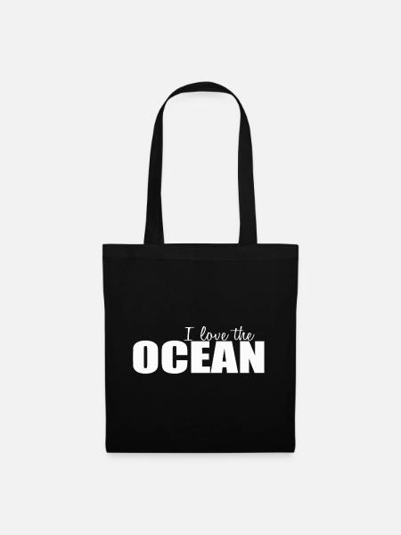 I LOVE THE OCEAN - Stoffbeutel - Schwarz