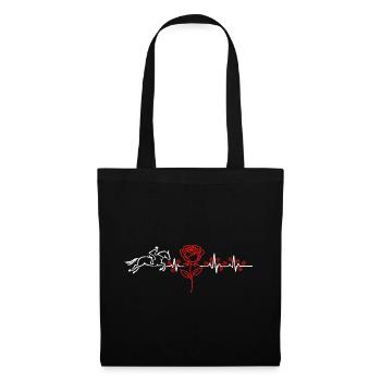 Horse Heartbeat ECG - Tote Bag - black - Front