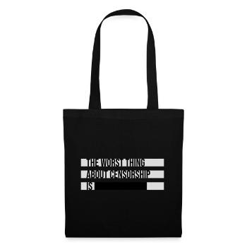 Le pire dans la censure, c’est l’ironie amusante - Sac en tissu - noir - Devant