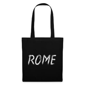 Rome Graphic Brush Lettering - Tote Bag - black - Front