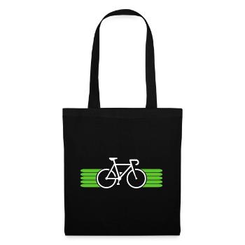 Fahrrad fahren Bike Fahrradfahrer Fahrradfahrerin - Stoffbeutel - Schwarz - Vorne