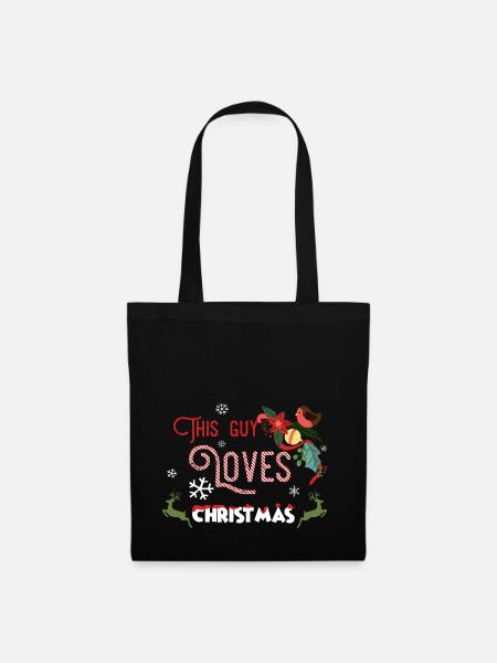 Noël Guy Amour de Noël cadeau de Noël - Sac en tissu - noir