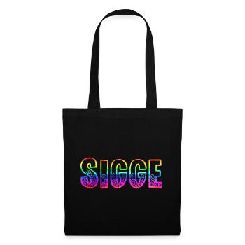 sigge rs arc-en-ciel - Sac en tissu - noir - Devant