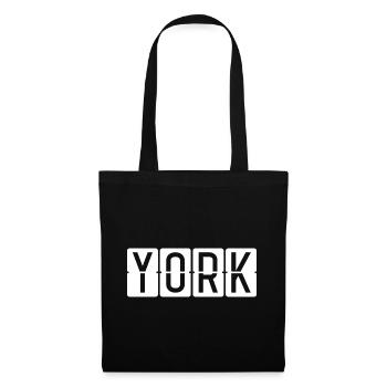 Panneau de l’aéroport de York - Sac en tissu - noir - Devant