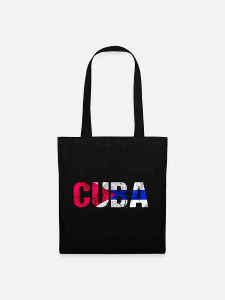 Drapeau de Cuba Cuba - Sac en tissu - noir