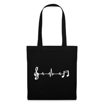 Musique clef groupe musicien monde sonore - Sac en tissu - noir - Devant