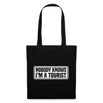Nobody Knows I'm A Tourist 7 - Tote Bag - black - Front