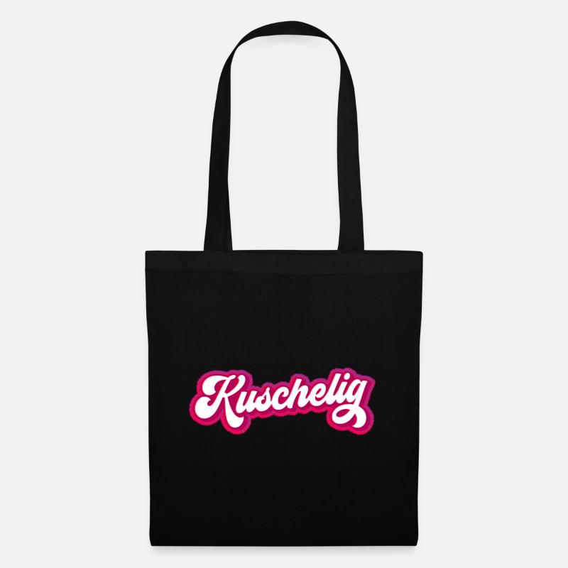 kuschelig - Stoffbeutel - Schwarz