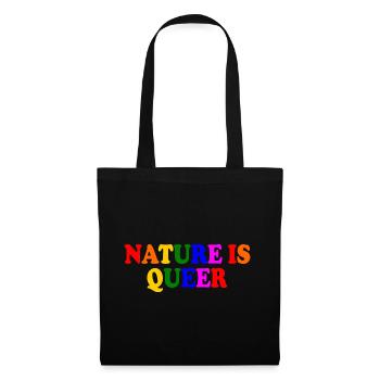 Nature is queer - Stoffbeutel - Schwarz - Vorne