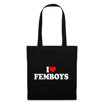 I love femboys - Sac en tissu - noir - Devant