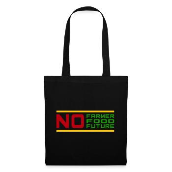 No Farmer No Food No Future Bauern Demo Protest - Stoffbeutel - Schwarz - Vorne