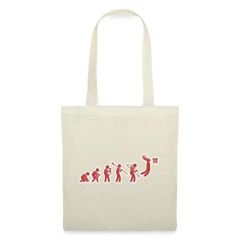 Evolution Basketball Red White Grunge - Stoffbeutel - Natur - Vorne