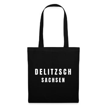 Delitzsch Sachsen - Stoffbeutel - Schwarz - Vorne