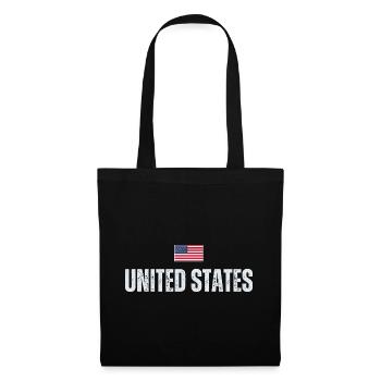Drapeau américain, patriote américain - Sac en tissu - noir - Devant