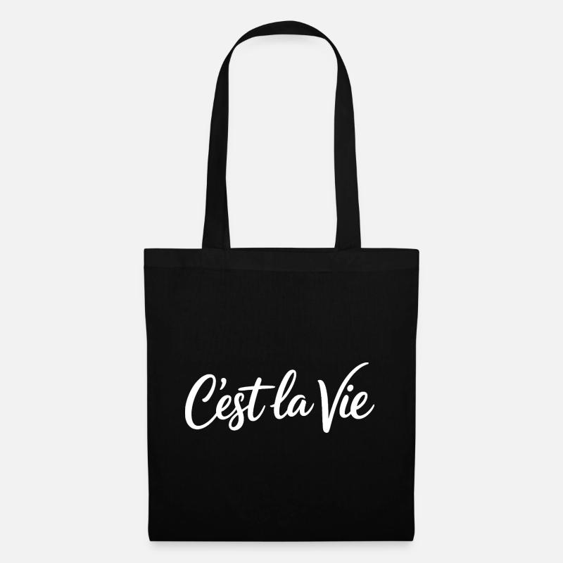 Cest la Vie Statement - Stoffbeutel - Schwarz