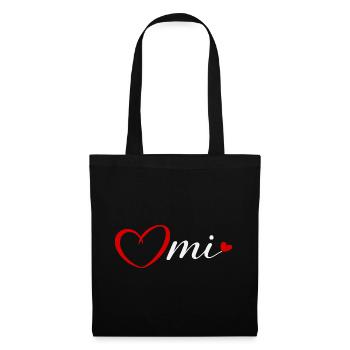 Heart font Omi . Granny - Tote Bag - black - Front