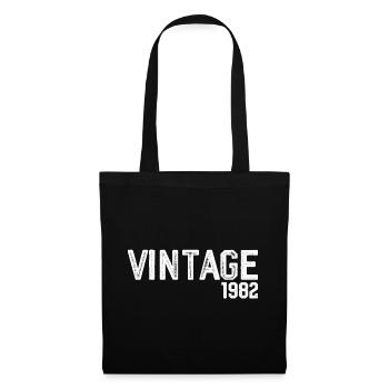 vintage 1982 - Sac en tissu - noir - Devant