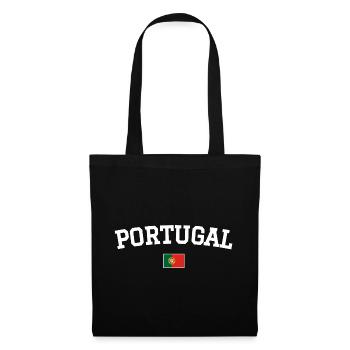 Portugal Flagge Design Weiss - Stoffbeutel - Schwarz - Vorne