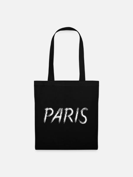 Paris in Urban Brush - Stoffbeutel - Schwarz