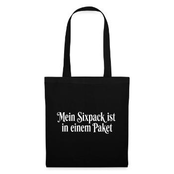 Mein Sixpack im Paket Lustig - Tote Bag - black - Front