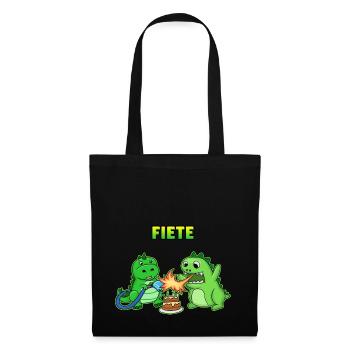 Fiete Geburtstag Geschenk - Stoffbeutel - Schwarz - Vorne