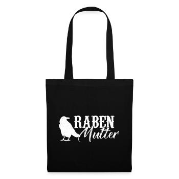 Rabenmutter - Vogel Mama Mutter Eltern Schwanger - Stoffbeutel - Schwarz - Vorne