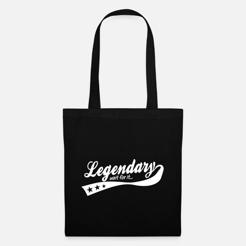 legendary ... wait for it ... retro - Stoffbeutel - Schwarz