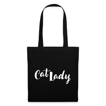 chat - Sac en tissu - noir - Devant