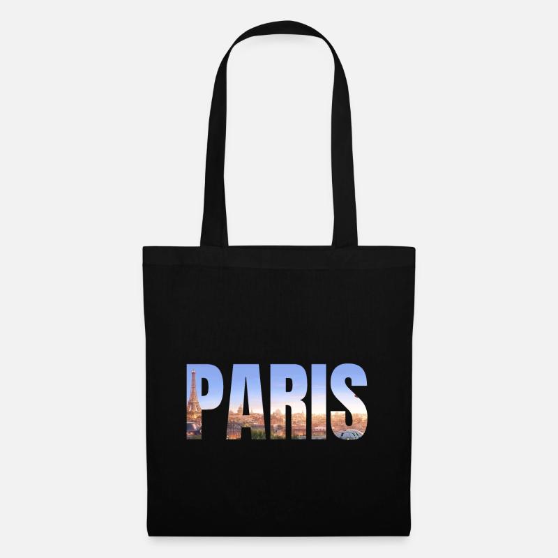 Paris City - Stoffbeutel - Schwarz