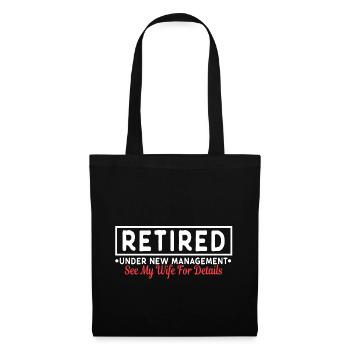 Retired - Stoffbeutel - Schwarz - Vorne