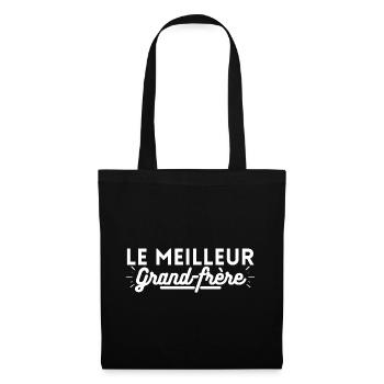 Le meilleur grand frère. cadeau grand-frère - Sac en tissu - noir - Devant