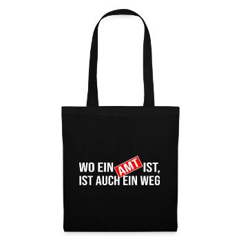 arbeitslos arbeitsamt hartz amt - Stoffbeutel - Schwarz - Vorne