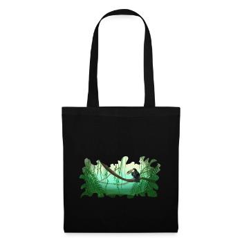 Jungle Toucan Forêt tropicale - Sac en tissu - noir - Devant