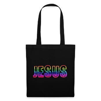 jesus rs regenbogen - Stoffbeutel - Schwarz - Vorne