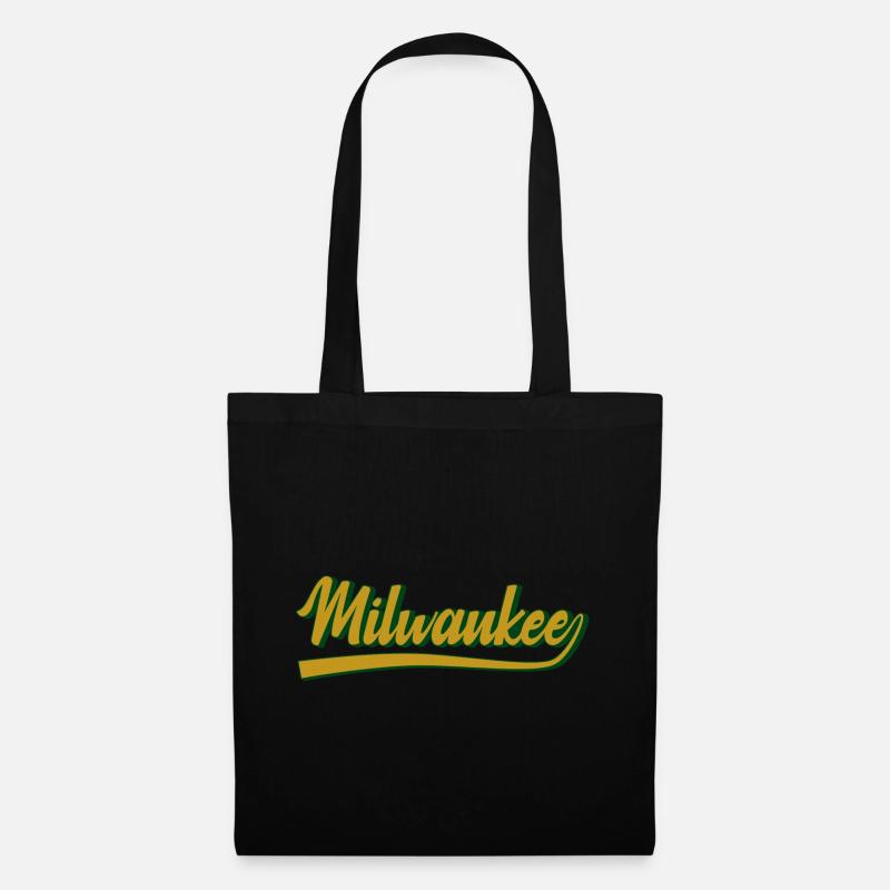Milwaukee Script City Pride – Vintage Charm - Stoffbeutel - Schwarz
