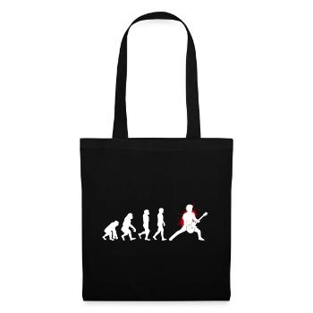 Basse Guitariste Musicien Bassiste Evolution - Sac en tissu - noir - Devant