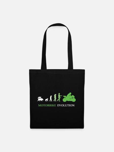 Motorbike Evolution - Motorradfahrer - Stoffbeutel - Schwarz