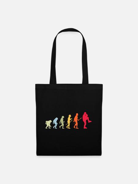 Baseball Evolution - Stoffbeutel - Schwarz