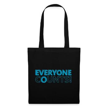 everyone counts lustig spruc - Stoffbeutel - Schwarz - Vorne