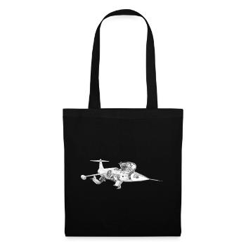Starfighter noir et blanc - Sac en tissu - noir - Devant
