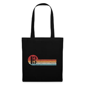 Alto clef alto alto retro clef - Sac en tissu - noir - Devant