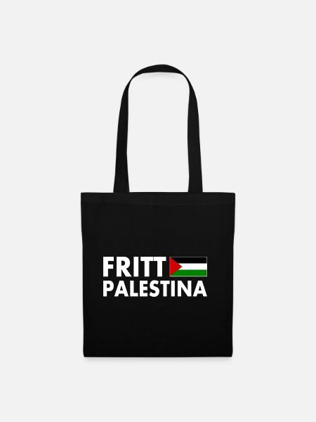 fritt palestina - Stoffbeutel - Schwarz
