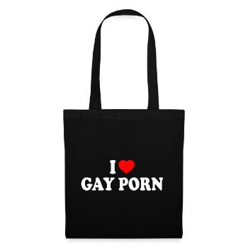 I love gay porn - Sac en tissu - noir - Devant