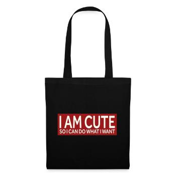JE SUIS MIGNON - DONC JE PEUX FAIRE CE QUE JE VEUX - Sac en tissu - noir - Devant