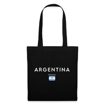 Flagge von Argentinien, Argentinischer Stolz - Stoffbeutel - Schwarz - Vorne
