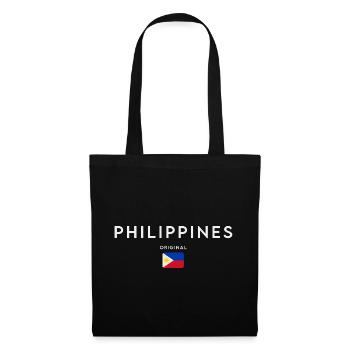 Philippinische Flagge, Philippinischer Stolz - Stoffbeutel - Schwarz - Vorne